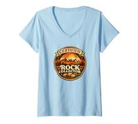 Women's Certified Rock Collector - Retro Geology Badge V-Neck T-Shirt