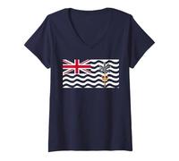 Women's CHAGOS Islands Flag British Indian Ocean Territory V-Neck T-Shirt