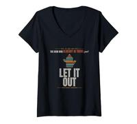 Women's Chainsaw Carving - The Bear was Already - Wood Sculpture V-Neck T-Shirt