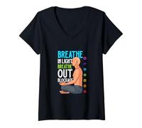 Womens Chakra Breathing - Release Blockages V-Neck T-Shirt