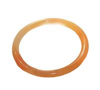 Women's Chalcedony Agate, Natural Orange Jade Bangles, Chinese Elegant and Classical Lucky Jade Bangle, with Jewelry Box,56mm