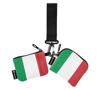 Women's Change Wallet Card Cases Large Capacity Identity Card Protector with Zipper Coin Pocket for Ladies Girls 2 Packs, Italy Flag Green Red, 4.13"(L) x 3.5"(W), Travel Accessory