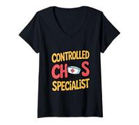 Womens Chaos Specialist - ER Emergency Room V-Neck T-Shirt