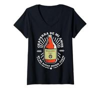 Womens Chaparra De Mi Amor Caguama Mexicans Borracho Beer Drinking V-Neck T-Shirt