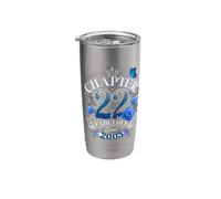 Womens Chapter 22 Fabulous Since 2003 22nd Birthday Design Stainless Steel Insulated Tumbler
