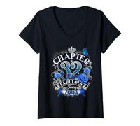 Womens Chapter 32 Fabulous Since 1994 Roses 32nd Birthday Women V-Neck T-Shirt