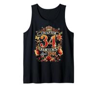 Womens Chapter 34 Fabulous EST 1991 Red Roses 34th Birthday Tank Top