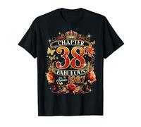 Womens Chapter 38 Fabulous EST 1987 Red Roses 38th Birthday T-Shirt
