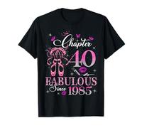 Womens Chapter 40 Fabulous Est 1985 40th B-day Queen Diamond T-Shirt