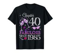 Womens Chapter 40 Fabulous Since 1985 40th Birthday Queen T-Shirt