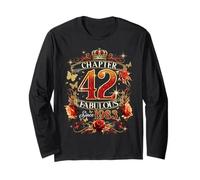 Womens Chapter 42 Fabulous EST 1983 Red Roses 42nd Birthday Long Sleeve T-Shirt