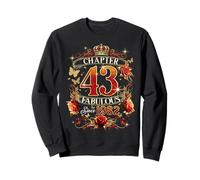 Womens Chapter 43 Fabulous EST 1982 Red Roses 43rd Birthday Sweatshirt