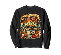 Womens Chapter 43 Mom Fabulous Since 1983 43rd Birthday Sweatshirt