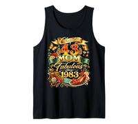 Womens Chapter 43 Mom Fabulous Since 1983 43rd Birthday Tank Top