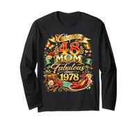 Womens Chapter 48 Mom Fabulous Since 1978 48th Birthday Long Sleeve T-Shirt