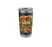 Womens Chapter 48 Mom Fabulous Since 1978 48th Birthday Stainless Steel Insulated Tumbler