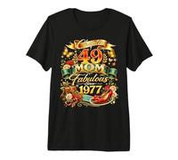 Womens Chapter 49 Mom Fabulous Since 1977 49th Birthday Premium T-Shirt