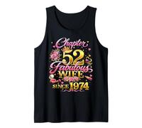 Womens Chapter 52 Fabulous Since 1974 52nd Birthday Wife Tank Top