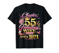 Womens Chapter 55 Fabulous Since 1971 55th Birthday Wife T-Shirt
