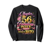 Womens Chapter 56 Fabulous Since 1970 56th Birthday Wife Sweatshirt