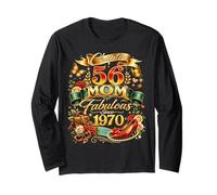 Womens Chapter 56 Mom Fabulous Since 1970 56th Birthday Long Sleeve T-Shirt