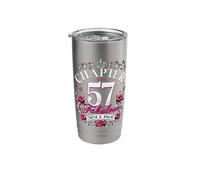 Womens Chapter 57 Fabulous Since 1968 57th Birthday Design Stainless Steel Insulated Tumbler
