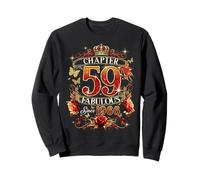 Womens Chapter 59 Fabulous EST 1966 Red Roses 59th Birthday Sweatshirt