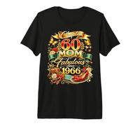 Womens Chapter 60 Mom Fabulous Since 1966 60th Birthday Premium T-Shirt