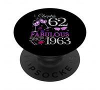 Women's Chapter 62 Fabulous Since 1963 62nd Birthday Queen PopSockets Adhesive PopGrip