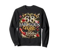 Womens Chapter 68 Fabulous Since 1958 68th Birthday Wife Sweatshirt