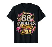 Womens Chapter 68 Fabulous Since 1958 68th Birthday Wife T-Shirt