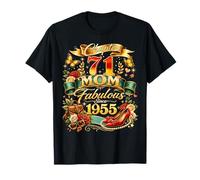Womens Chapter 71 Mom Fabulous Since 1955 71st Birthday T-Shirt