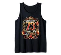 Womens Chapter 73 Fabulous EST 1952 Red Roses 73rd Birthday Tank Top