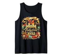 Womens Chapter 74 Mom Fabulous Since 1952 74th Birthday Tank Top