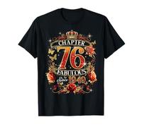 Womens Chapter 76 Fabulous EST 1949 Red Roses 76th Birthday T-Shirt