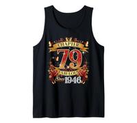 Womens Chapter 79 Fabulous EST 1946 Red Roses 79th Birthday Tank Top