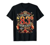 Womens Chapter 83 Fabulous EST 1942 Red Roses 83rd Birthday T-Shirt