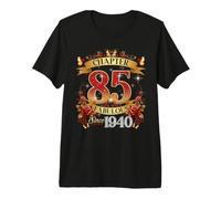 Women's Chapter 85 Fabulous EST 1940 Red Roses 85th Birthday Premium T-Shirt