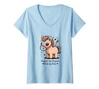 Women's Chapter by Chapter Ride by Ride Cute Reading Horse V-Neck T-Shirt