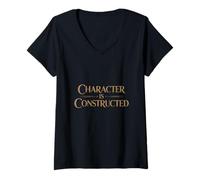 Women's Character is Constructed Masonic Discipline V-Neck T-Shirt
