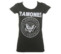Womens Charcoal Classic Ramones Logo T Shirt from Amplified