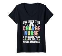Women's Charge Nurse Manager V-Neck T-Shirt