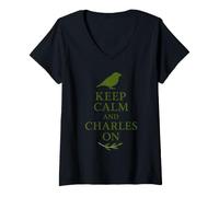 Women's Charles Darwin Gift Natural Selection Science Quote V-Neck T-Shirt