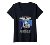 Women's Charlie Parker Reynolds Hall Philadelphia 1951 V-Neck T-Shirt