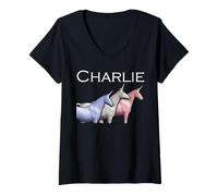 Womens Charlie The Unicorns Shun | V-Neck T-Shirt