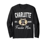 Womens Charlotte Frenchie Mom French Bulldog NC Dog Lover Long Sleeve T-Shirt