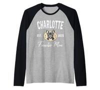 Womens Charlotte Frenchie Mom French Bulldog NC Dog Lover Raglan Baseball Tee