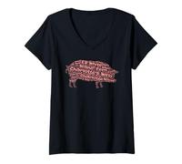 Womens Charlotte's Web Wilbur Pig Literary T-Shirt V-Neck T-Shirt