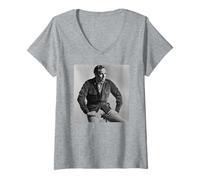 Womens Charlton Heston Ben-Hur Actor Duffy Archive Photography V-Neck T-Shirt