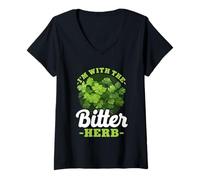 Womens Charoset The Mortar The Merrier Passover Pun V-Neck T-Shirt